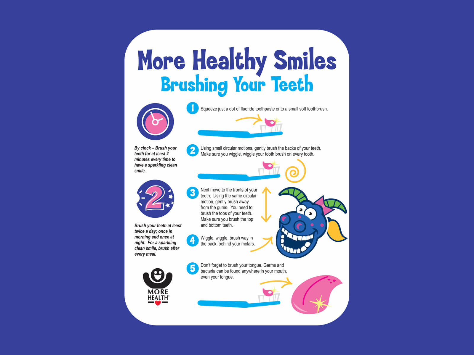 More Healthy Smiles - Brushing Instruction Sheet (PDF)